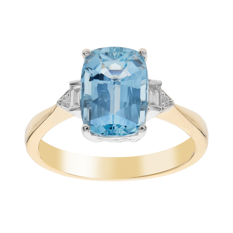 AAA-Brasilianischer Aquamarin-Goldring (CIRARI) Unkategorisiert online kaufen