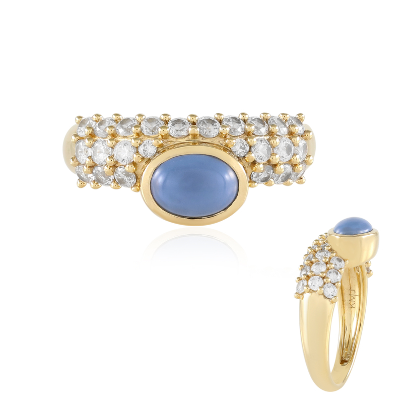 Blauer Opal-Silberring (KM by Juwelo) Unkategorisiert online kaufen