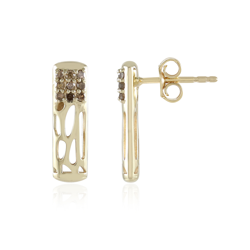 I2 Champagner-Diamant-Goldohrringe (Ornaments by de Melo) Unkategorisiert online kaufen