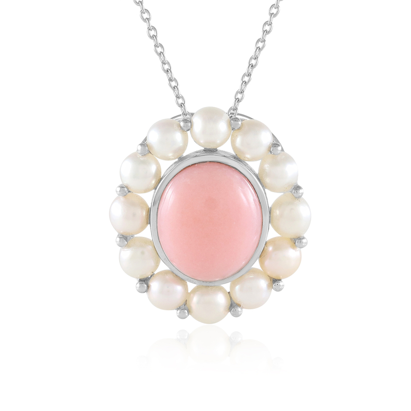 Pinkfarbener Opal-Silberhalskette (de Melo Essence) Unkategorisiert online kaufen