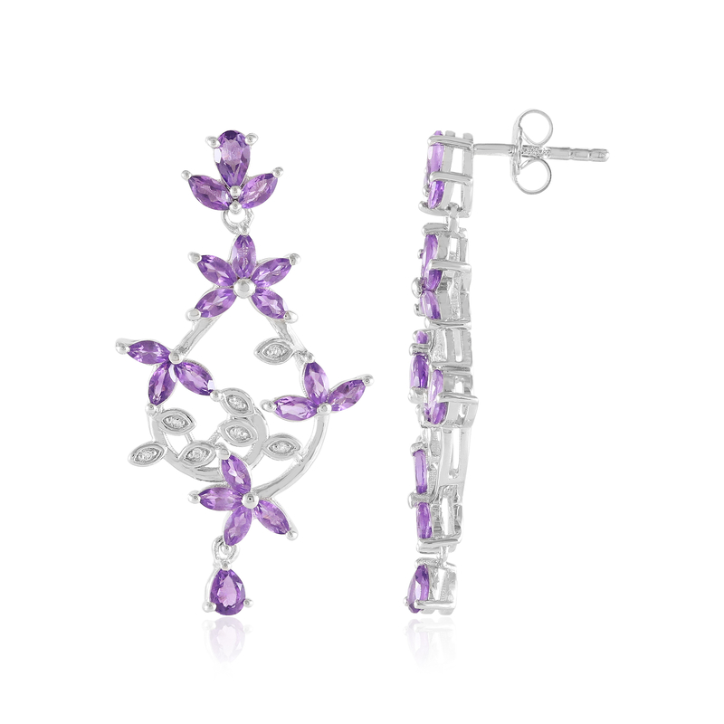 Sambia-Amethyst-Silberohrringe Unkategorisiert online kaufen