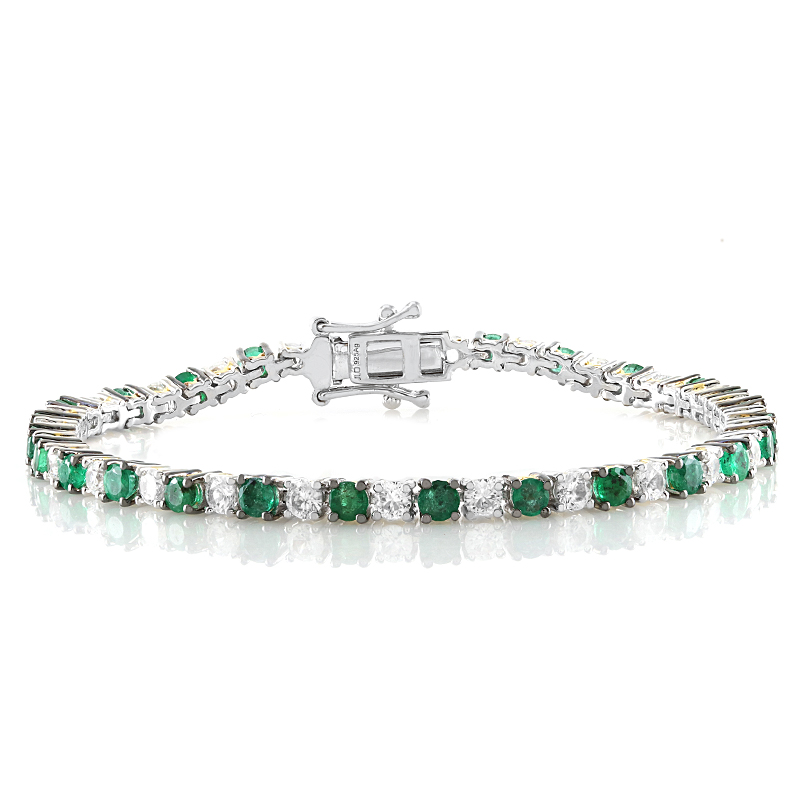 Sambia-Smaragd-Silberarmband (Gems en Vogue) Unkategorisiert online kaufen
