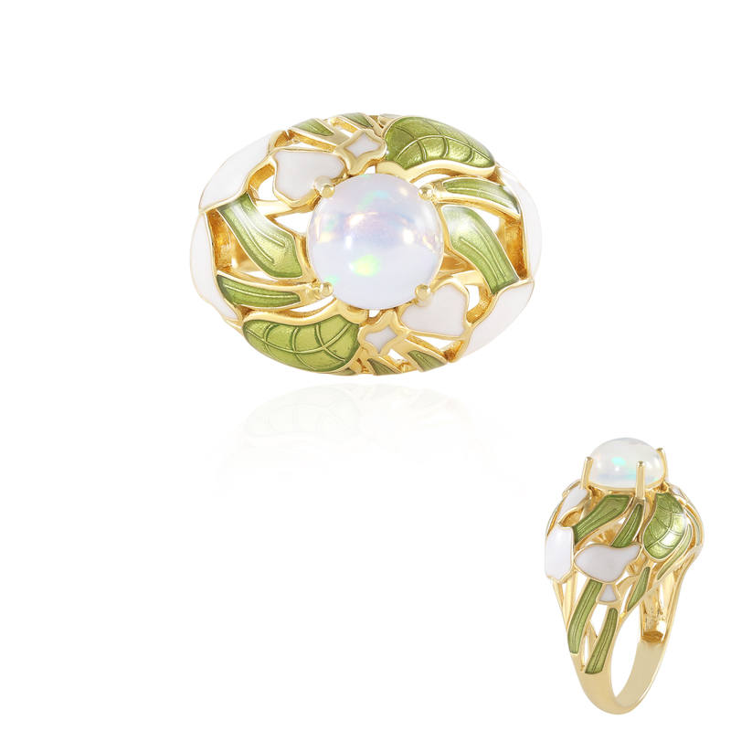 Welo-Opal-Silberring (Adela Silber)