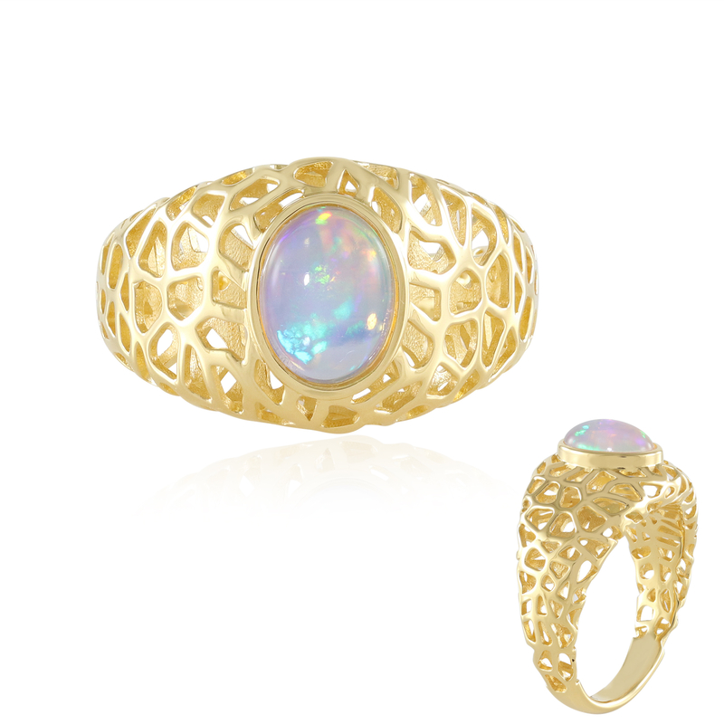 Welo-Opal-Silberring (Ornaments by de Melo) Unkategorisiert online kaufen